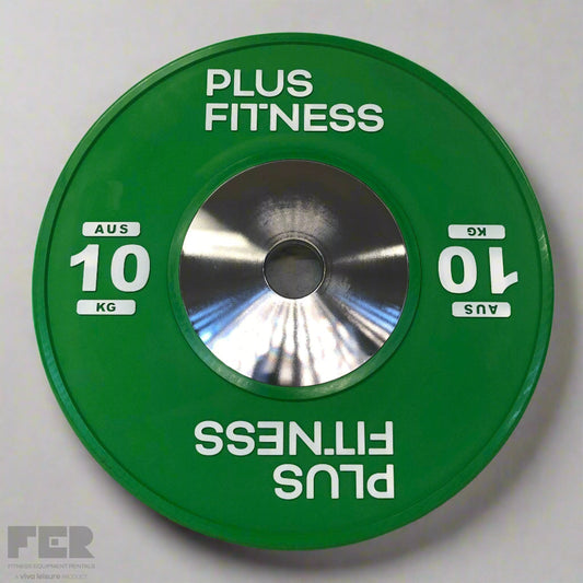 Plus Fitness Competition Bumper Plates (Pair) 10kg (Pair) Weight Plates