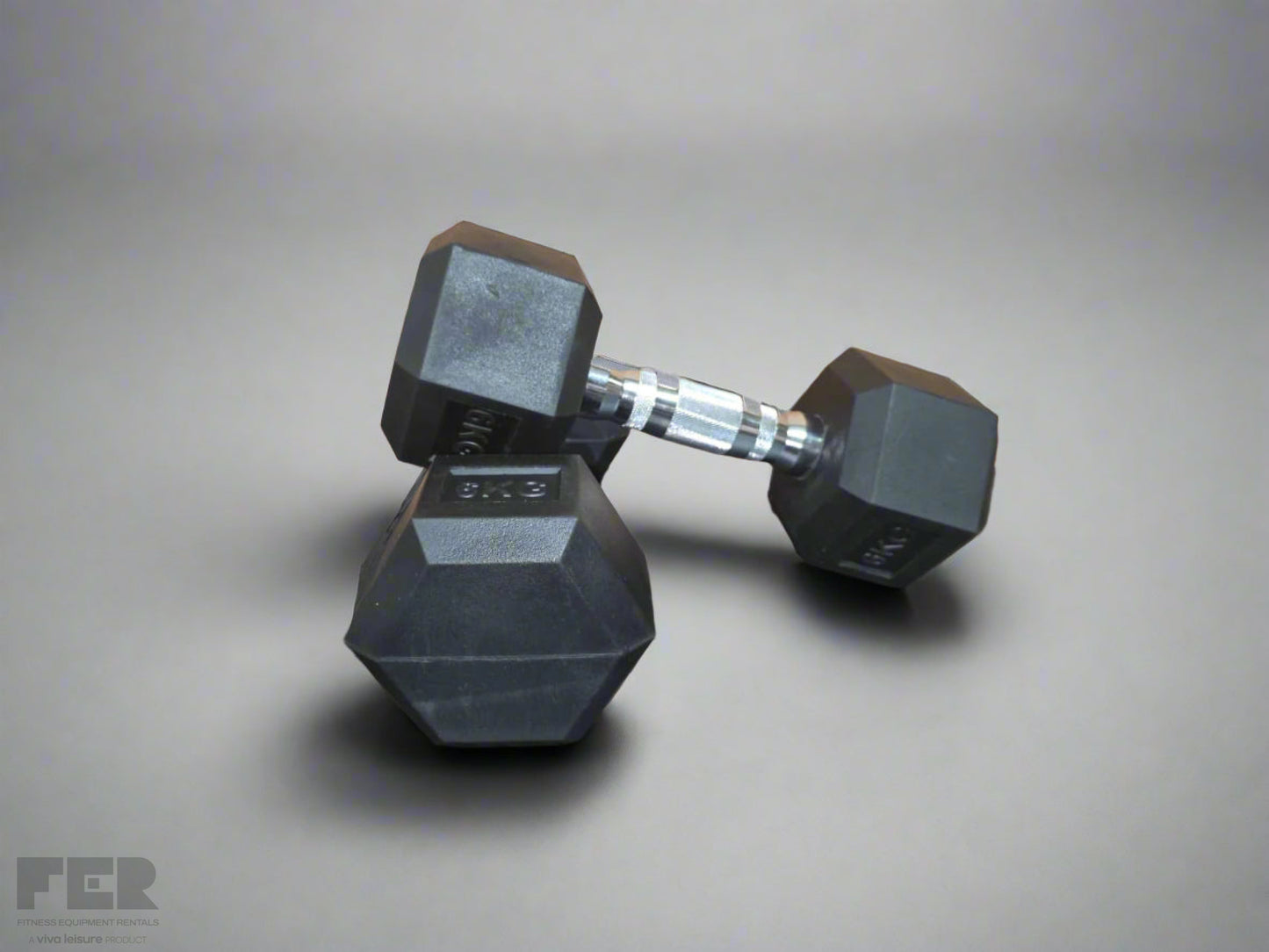 Rubber Hex Dumbbells (Pairs) Dumbbells