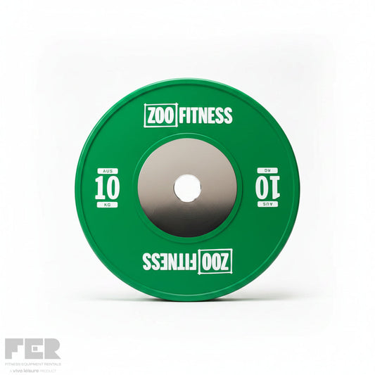 Zoo Fitness Competition Bumper Plates (Pairs) - 10kg - Weight Plates